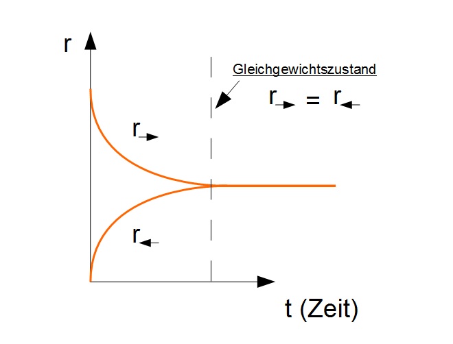 Reaktionsrate einer Gleichgewichtsreaktion Reaktionsrate einer Gleichgewichtsreaktion