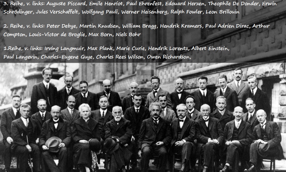 Einige der bedeutendsten Physiker des 20. Jahrhunderts auf einem Foto Einige der bedeutendsten Physiker des 20. Jahrhunderts auf einem Foto