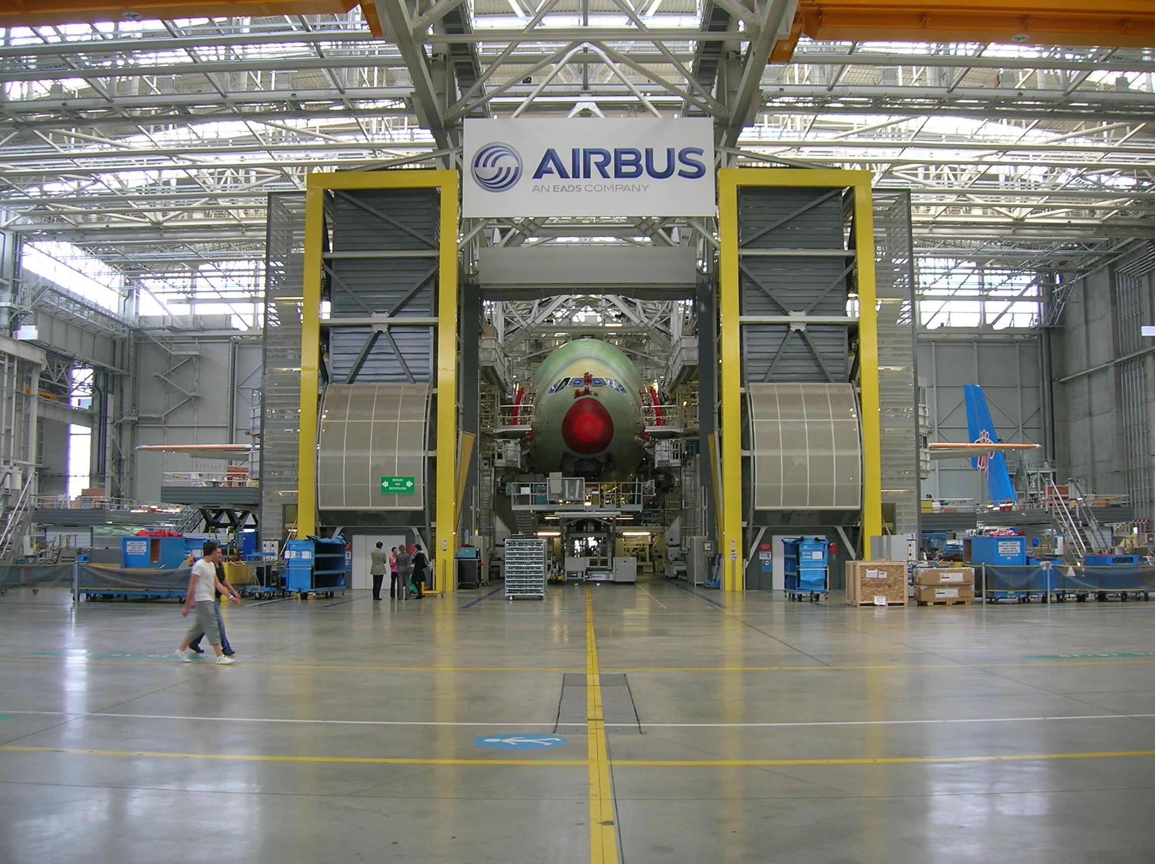 Baustellenanordnung für ein Flugzeug Baustellenanordnung für ein Flugzeug