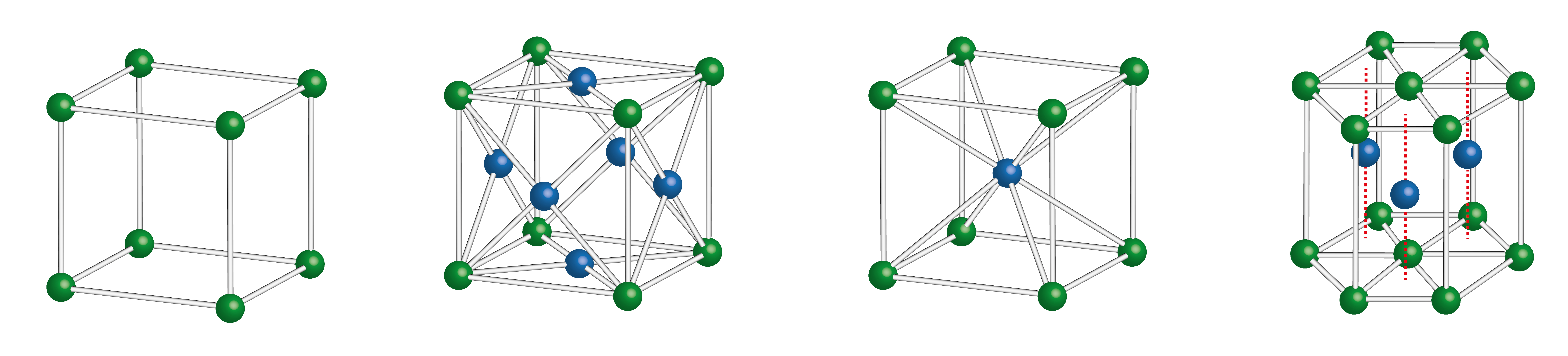 kubische Kristallstruktur mit Atomanordnungen kubische Kristallstruktur mit Atomanordnungen