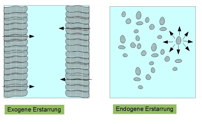 Endogene und Exogene Erstarrung