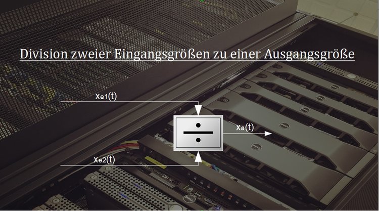 Division zweier Eingangsgrößen zu einer Ausgangsgröße