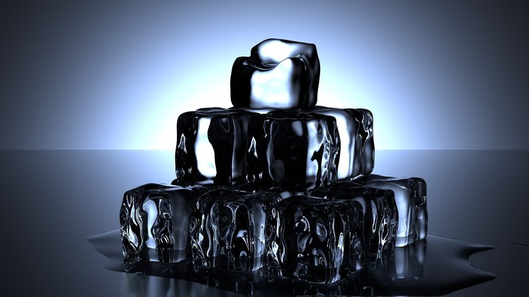 Eiswürfel bei 20 °C