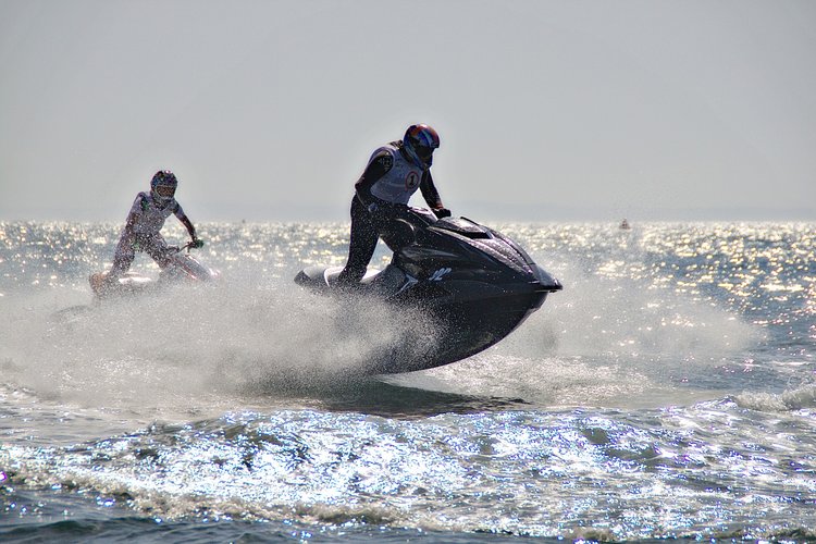 Jetski whrend der Beschleunigung