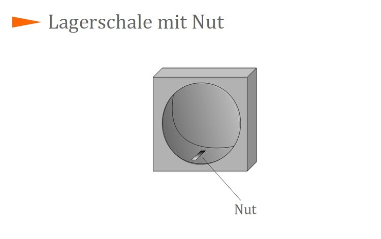 Lagerschale mit Nut Lagerschale mit Nut
