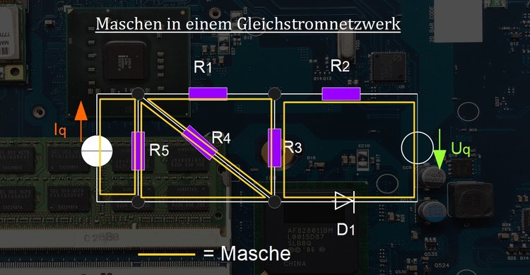 Maschen in einem Gleichstromnetzwerk