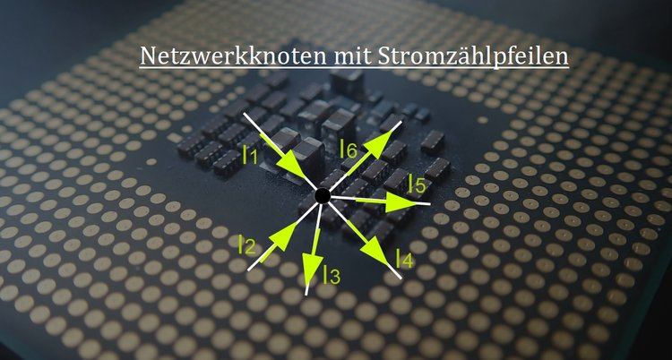 Netzwerkknoten mit Stromzhlpfeilen