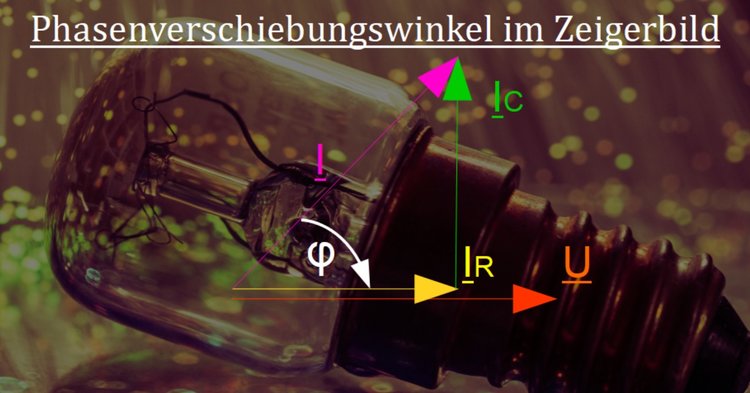 Phasenverschiebungswinkel im Zeigerbild