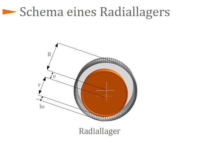 Schema eines Radiallagers Schema eines Radiallagers