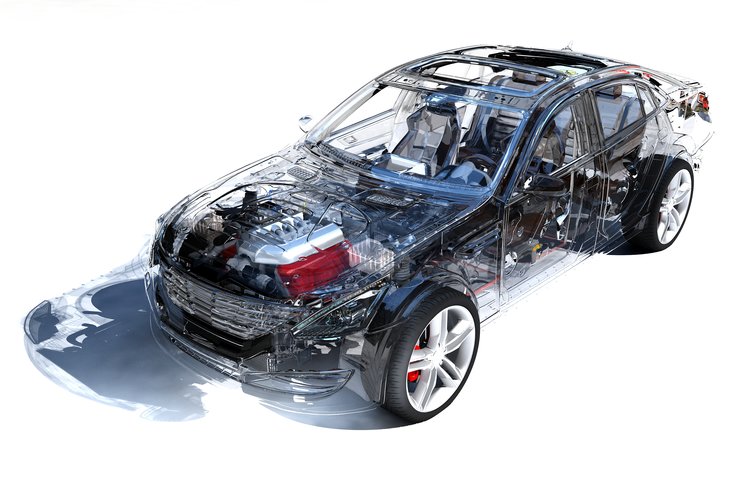 Fahrzeug im 3D-Modell