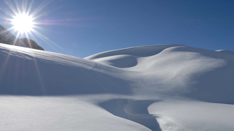 Schnee sublimiert bei Minusgraden