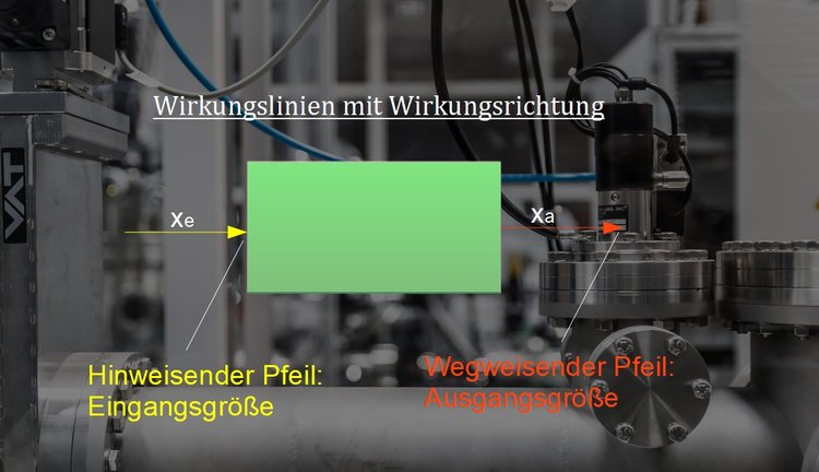 Wirkungslinie mit Wirkungsrichtung