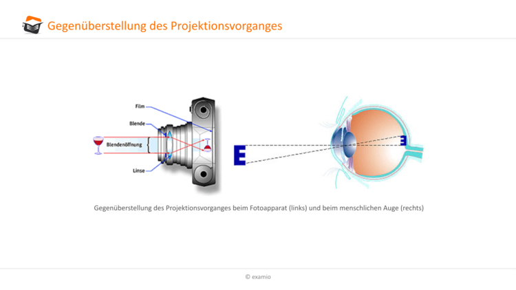 Gegenüberstellung Projektionsvorgang