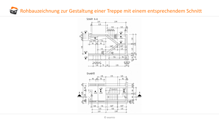 Rohbauzeichnung Treppe